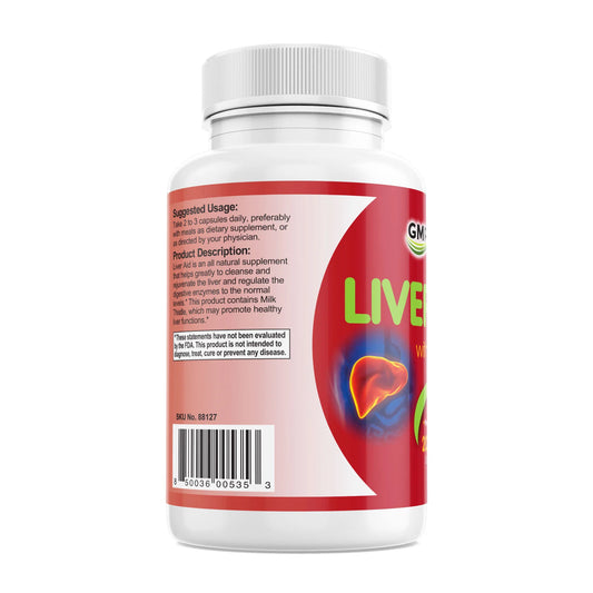 GMP Vitas GMP Vitas - Milk Thistle Mega Liver Aid 200 Caps 2-Bottle Bundle