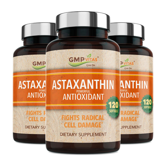 GMP Vitas - Astaxanthin Super Antioxidant 120 softgels 3-Bottle Bundle