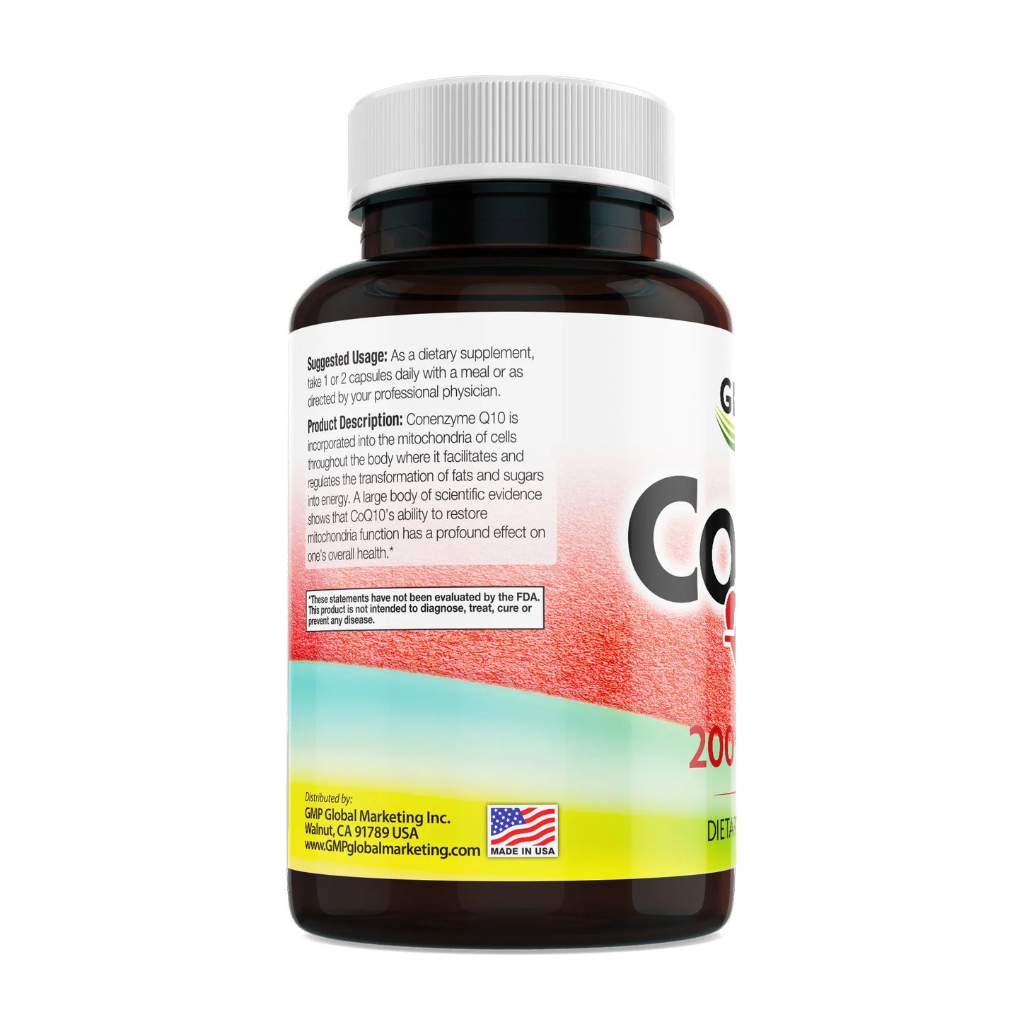 GMP Vitas - High Potency CoQ10 200 Veggie Capsules